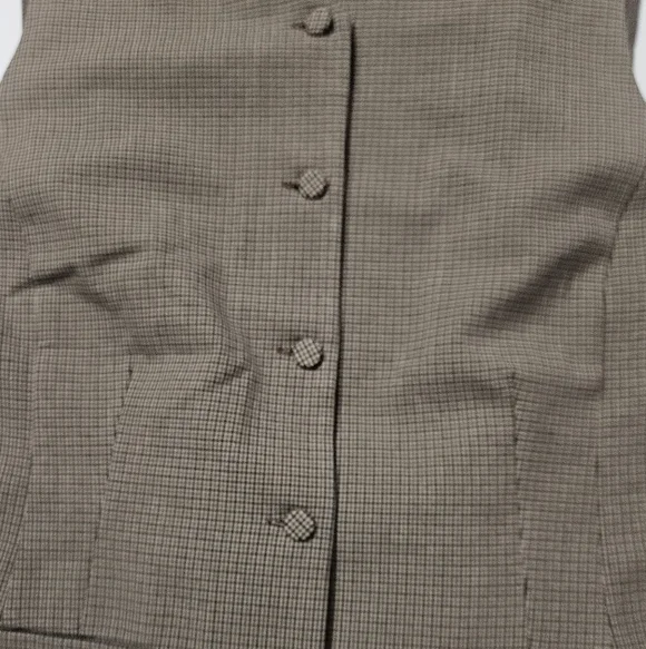 Abercrombie & Fitch Houndstooth Vest in Brown and Black - Picture 4 of 16
